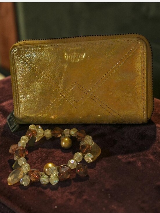 Botkier Handbags - Botkier Metallic Gold Zip Wallet No Callouts EUC